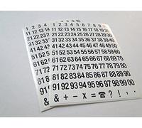 Ivy Self Adhesive Sticky Label Stickers Labels Pack Of 3 - 9mm 220 Black 1-99 Numbers