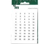 Ivy Stickers White 1-200 numbered self adhesive Labels 8x13 mm, 231030