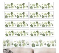 Ivy Wall Stickers, Green Vine Leaves Wall Decals Hanging Evergreen Ivy Plants Self Adhesive Foliage Murals, Removable Peel and Stick Nature Wall Decoration for Living Bedroom Room Kitchen Office