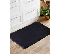 Ivy Washable Non-Slip Trellis Kitchen Floor Mat, Black, 80x150cm