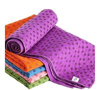 Ivy Yoga Towel Non-Slip Microfibre Quick Drying 183 x 61 cm Purple,Silver