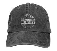 IVyard Baseball Cap Hip hop Sun Hat Hack The Planet Light Gray Globe Design for Computer Hackers Baseball Caps Peaked Cap Sun Shade Hats for Men Women Birthday Gift for Men Women