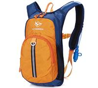 Ivygreen Kids Hydration Backpack, Hiking Backpack for Boys or Girls with 1.5L Water Bladder (Orange)
