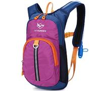 Ivygreen Kids Hydration Backpack, Hiking Backpack for Boys or Girls with 1.5L Water Bladder, Purple