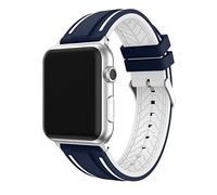 IvyLife Bracelet Watch Band Strap 42mm soft silicone bracelet strap wristband replacement adjustable Sporty bracelet for Watch, Blue and White