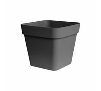 Ivyline 40cm Cleo Square Planter with Wheels Anthracite