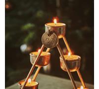 Ivyline Advent Countdown Candle Holder with Date Discs in Antique Brass