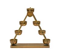 Ivyline Advent Countdown Candle Holder With Date Discs In Antique Brass H25Cm W25Cm