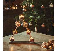 Ivyline Advent Countdown Candle Holder with Numbered Date Discs - Antique Brass Finish, 25cm Premium Quality Modern Design in Metallics Ivyline Metallics