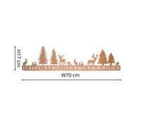 Ivyline Advent Forest Tealight Centrepiece Metal Copper H17Cm W70Cm D6Cm