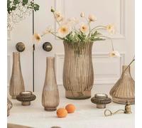 Ivyline Airlie Ribbed Vase - Apricot