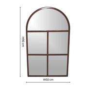 Ivyline Archway Outdoor Mirror Natural Rust H90Cm W50Cm