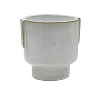 Ivyline Aries Glazed handles planter - White - Medium