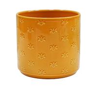Ivyline Arley Bee Planter in Yellow - Premium Quality & Waterproof - Stylish Lightweight Indoor Earthenware Flower Houseplant Pot - D13.5cm x H12.5cm