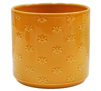 Ivyline Arley Bee Planter in Yellow - Premium Quality & Waterproof - Stylish Lightweight Indoor Earthenware Flower Houseplant Pot - D17.5cm x H17cm