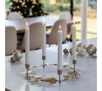 Ivyline Autumn Wreath Candle Holder Centrepiece Gold