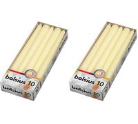 Ivyline Bolsius Tapered Dinner Candles, Ivory Box 10""", 103600352205 (Pack of 2)