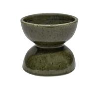 Ivyline Bowen Pillar Candle Holder in Moss with Stable Base - Modern Elegant Home Decoration - H9 x D9 cm