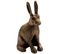 Ivyline Cast Aluminium Hare Candle Holder - Aluminium - L9.5 X W10 X H18 Cm - Antique Brass
