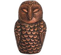 Ivyline Cast Aluminium Owl Candle Holder - Aluminium - L8.5 X W7.5 X H14.5 Cm - Antique Copper