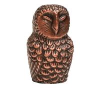 Ivyline Cast Aluminium Owl Candle Holder - Antique Copper