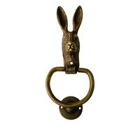 Ivyline Cast Iron Hare Door Knocker - Antique Brass