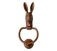 Ivyline Cast Iron Hare Door Knocker - Antique Copper