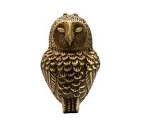 Ivyline Cast Iron Owl Door Knocker - Antique Brass