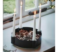 Ivyline Centrepiece Candle Holder in Black