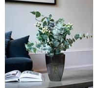 Ivyline Charcoal Ribbed Tall Vase H24.5Cm W18Cm- Hand Made- On trend design Ivyline Charcoal