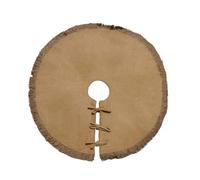 Ivyline Christmas Tree Skirt in Jute with Tassels - Festive Base Cover Holiday Decoration - Seasonal Accessory - D46 cm