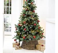Ivyline Christmas Tree Skirt Rattan Wicker in Natural - Hand Finished & Sustainable - 50cm