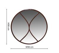 Ivyline Circular Outdoor Mirror Natural Rust 90Cm
