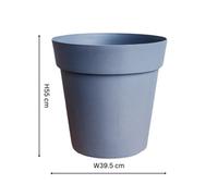 Ivyline Cleo Planter D40Cm Grey With Wheels