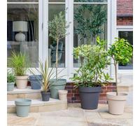 Ivyline Cleo Planter D40cm Grey With Wheels Ivyline Grey
