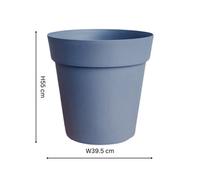 Ivyline Cleo Planter D40Cm Night Blue With Wheels