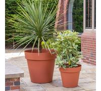 Ivyline Cleo Planter D80cm Terracotta With Wheels Ivyline Terracotta