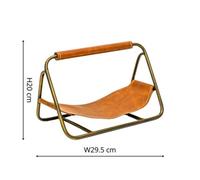 Ivyline Contemporary Antique Brass With Hanging Leather Kindling Holder