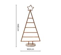 Ivyline Copper Christmas Tree With Star Iron H71Cm W35Cm D15Cm