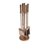 Ivyline Copper Fireside Companion Set Round Ivyline Copper