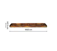 Ivyline Copper Rectangle Centrepiece Metal With Magnetic Candle Holders H2.5Cm W60Cm D20Cm