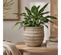 Ivyline Devon Beige Honeycomb Plant Pot H27cm D29cm Ivyline Beige