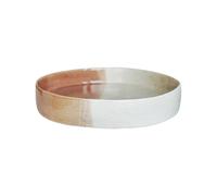 Ivyline Dipped Bowen Candle Plate Brown & White H5cm D29cm Ivyline Brown