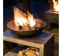 Ivyline Fire Pit / Fire Bowl/ Outdoor Heating & Rectangle Console Cement H52Cm W64Cm