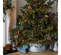 Ivyline Galvanised Cut Out Mistletoe Tree Skirt D67cm H25cm | Light weight | Premium Quality in Silver Ivyline Silver