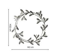 Ivyline Galvanised Mistletoe Wreath D32Cm