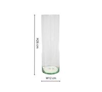 Ivyline Glass Cylinder Lantern With Sand H26Cm D12Cm
