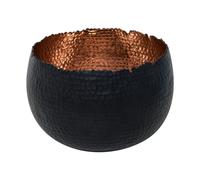 Hammered Bowl Black/Copper, H14 x D19cm Ivyline Black One Size