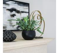 Ivyline Hammered Bowl Black/Copper, H14 x D19cm in Black Ivyline Black