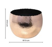 Ivyline Hammered Bowl Planter In Gold/black 19Cm
